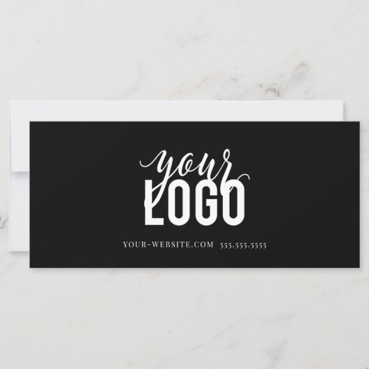 Moderne Script Business Gift Certificate Black (Voorkant)