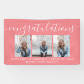 Moderne Script Calligraphy 3 Photo Afstuderen Bann Spandoek (Horizontaal)