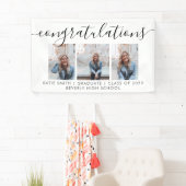 Moderne Script Calligraphy 3 Photo Afstuderen Spandoek (Insitu)