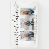 Moderne Script Calligraphy 3 Photo Afstuderen Spandoek (Verticaal)