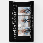 Moderne Script Calligraphy 3 Photo Afstuderen Spandoek (Verticaal)