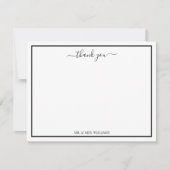 Moderne Script Calligraphy Bedankt Notitiekaartje (Voorkant)