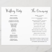 Moderne Script Calligraphy Mr & Mrs Wedding Progra (Achterkant)