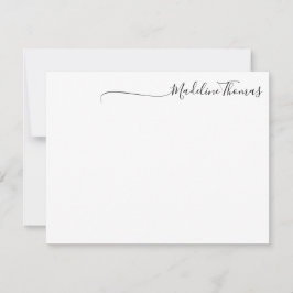 Moderne Script Calligraphy name note card Notitiekaartje