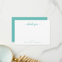 Moderne Script Calligraphy Pastel Green Bedankt