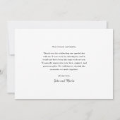 Moderne Script Calligraphy Photo Wedding Bedankkaart (Achterkant)