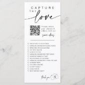 Moderne Script Capture The Love QR CODE Kaart (Voorkant)