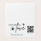 Moderne Script Capture The Love QR-code Vouwkaart Kaart (Buitenkant ongevouwen)