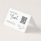 Moderne Script Capture The Love QR-codekaart Kaart (Voorkant)
