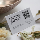 Moderne Script Capture The Love QR-codekaart Kaart