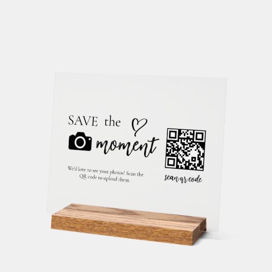 Moderne Script Capture The Love QR-codeweergave Acryl Bord (Hoek)