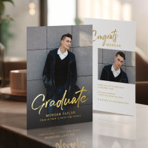 Moderne Script Casual Foto Afstuderen 