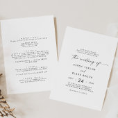 Moderne Script Casual Grooms Parents Wedding Kaart