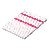 Moderne Script Cherry Red persoonlijke recepten Notitieblok (Linkerzijde)