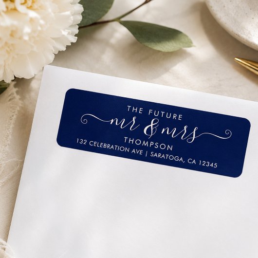 Moderne Script Chic Toekomstige MENEER en MEVROUW Etiket