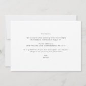 Moderne Script Chic Waterverf Verhuizen Aankondiging (Achterkant)