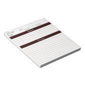Moderne Script Chocolate Brown Mix Recipes Notitieblok (Schuin)