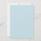 Moderne Script Citrus Blauwe Trouwfoto Save The Date (Achterkant)