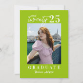 Moderne Script Citrus Photo Graduation Party Kaart (Voorkant)