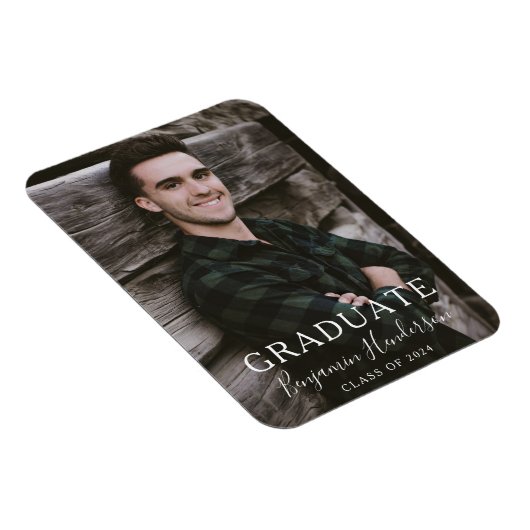 Moderne Script Class of 2022 Afstuderen Photo Magneet (Rechterzijde)