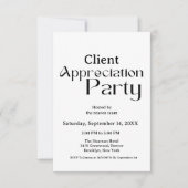 Moderne script client appreciatie party dankbaar kaart (Voorkant)