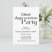Moderne script client appreciatie party dankbaar kaart (Staand voorkant)