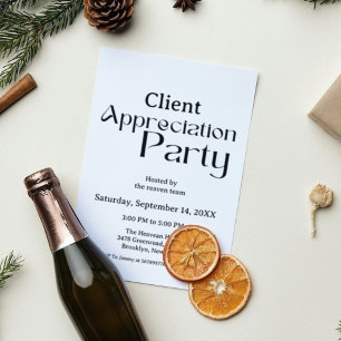 Moderne script client appreciatie party dankbaar kaart