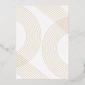 Moderne Script Concentric Arches Graduation Party Folie Uitnodiging (Achterkant)