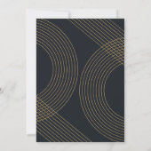 Moderne Script Concentric Arches Graduation Party Kaart (Achterkant)