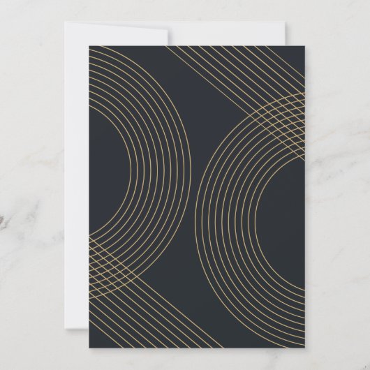 Moderne Script Concentric Arches Graduation Party Kaart (Achterkant)