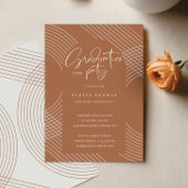 Moderne Script Concentric Arches Graduation Party Kaart