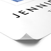 Moderne Script Congrats Pensioenfeest Foto Poster (Hoek)