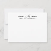 Moderne Script Couple Married Name Notitiekaartje (Voorkant)