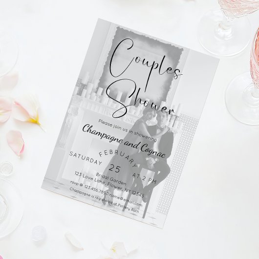 Moderne Script Couples Douche Foto Kaart