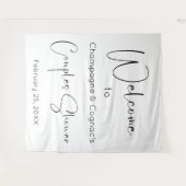 Moderne Script Couples Douche Welkom Achtergrond Wandkleed (Voorkant (horizontaal))