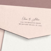 Moderne Script Couples Return Address Zelfinktende Stempel