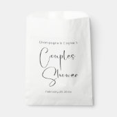 Moderne Script Couples Shower Bedankzakje (Voorkant)