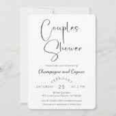Moderne Script Couples Shower Kaart (Voorkant)