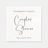 Moderne Script Couples Shower Servet (Voorkant)