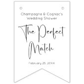 Moderne Script Couples Shower Vlaggetjes (Eerste vlag)