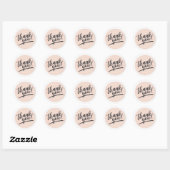 Moderne Script "Dank Je" Ronde Sticker – Elegant  (Vel)
