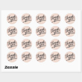 Moderne Script "Dank Je" Ronde Sticker – Elegant  (Vel)