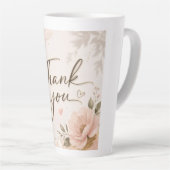Moderne Script Dank Je Wel Roze Harten Twee-Tons K Latte Mok (Rechterhoek)