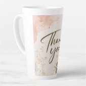 Moderne Script Dank Je Wel Roze Harten Twee-Tons K Latte Mok (Linkerhoek)