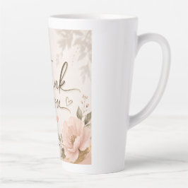 Moderne Script Dank Je Wel Roze Harten Twee-Tons K Latte Mok