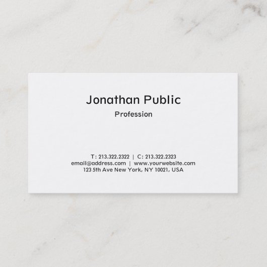 Moderne Script Design Elegant Simple Trendy Plain Visitekaartje (Achterkant)