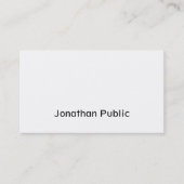 Moderne Script Design Elegant Simple Trendy Plain Visitekaartje (Voorkant)