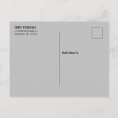 Moderne Script Donker Grijs Foto Afstudeer Bedankt Uitnodiging Briefkaart (Achterkant)