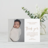 Moderne Script Doop Bedankkaart (Staand voorkant)