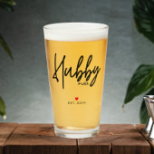 Moderne script echtgenoot op maat ingestelde datum glas